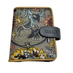 Oilily Eclectic Wallet Bi Fold Snap Closure 4 1/2 x 3 1/2